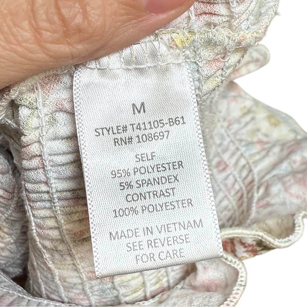 Ava Rose Floral Long Sleeve Blouse Women’s Medium Casual Boho Top - Picture 7 of 8